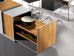 Butcher Block Adhesive Film in a room setting