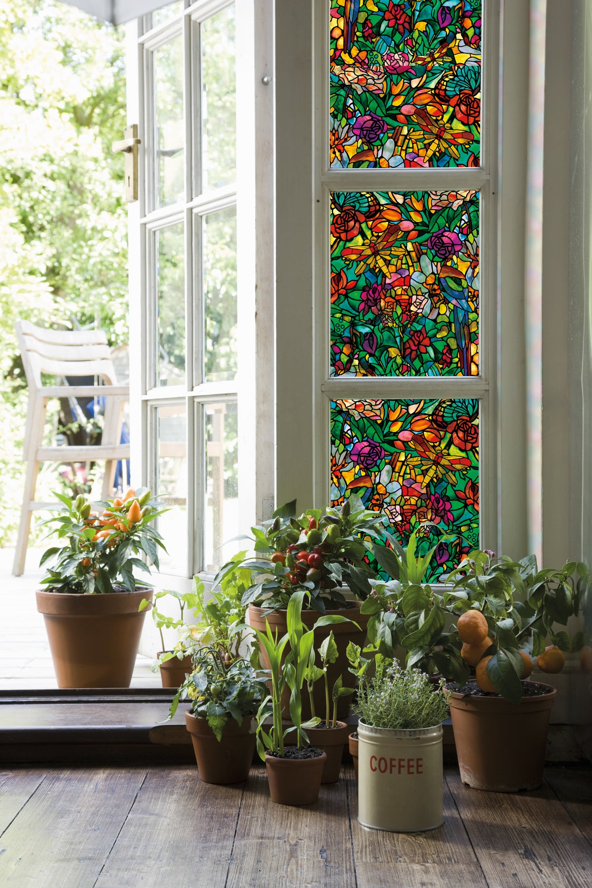 Spring Chapel Window Film in a room setting