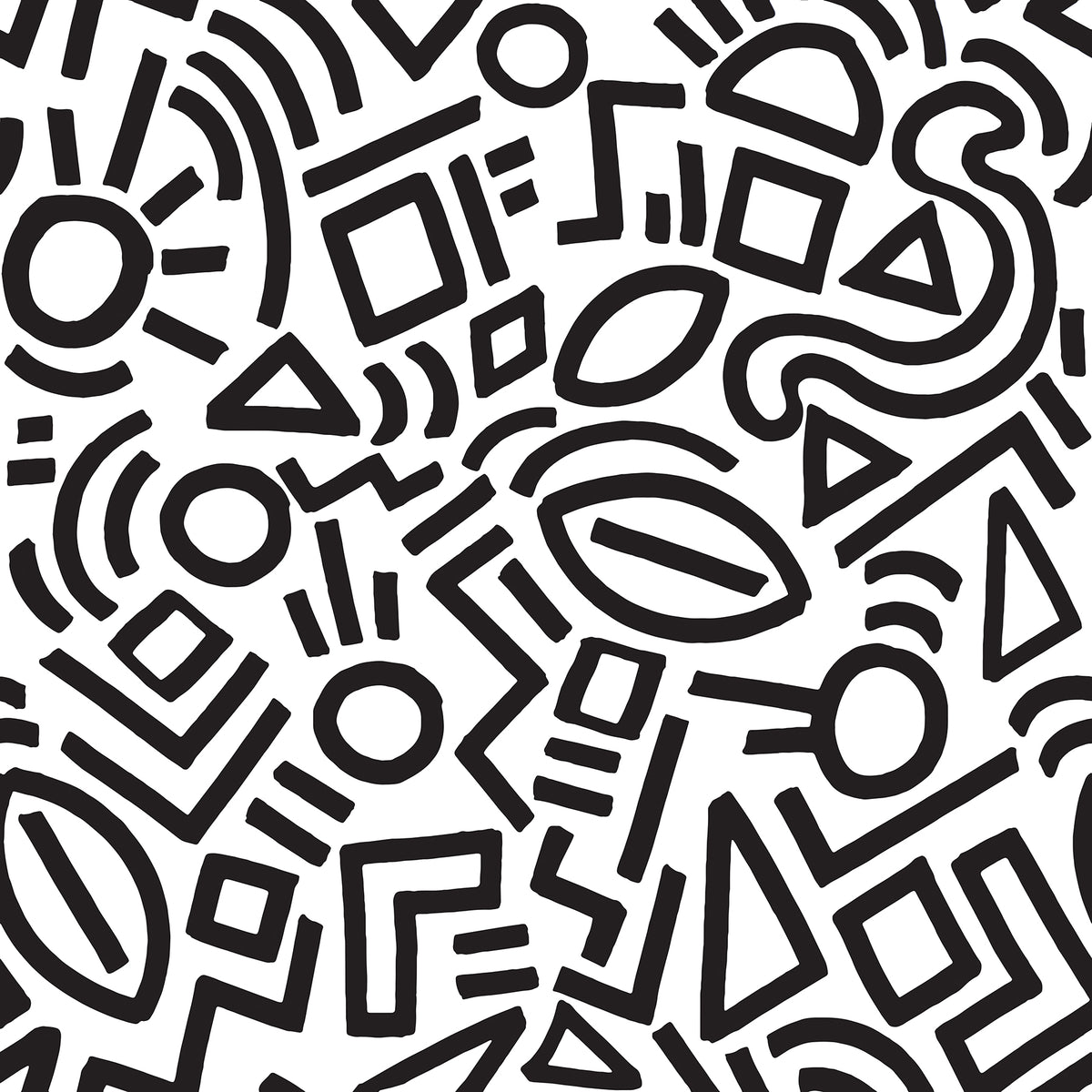 Doodle Abstract Design Pattern peel and stick wallpaper by WallPops