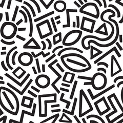 Doodle Abstract Design Pattern peel and stick wallpaper by WallPops