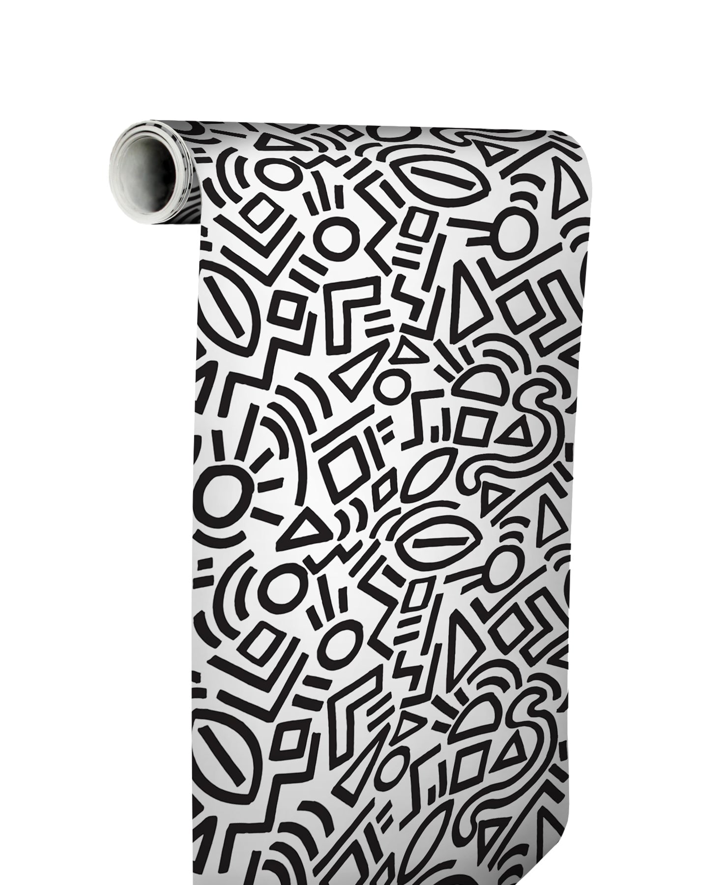 Doodle Abstract Design Pattern peel and stick wallpaper pattern close-up