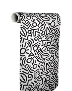 Doodle Abstract Design Pattern peel and stick wallpaper pattern close-up