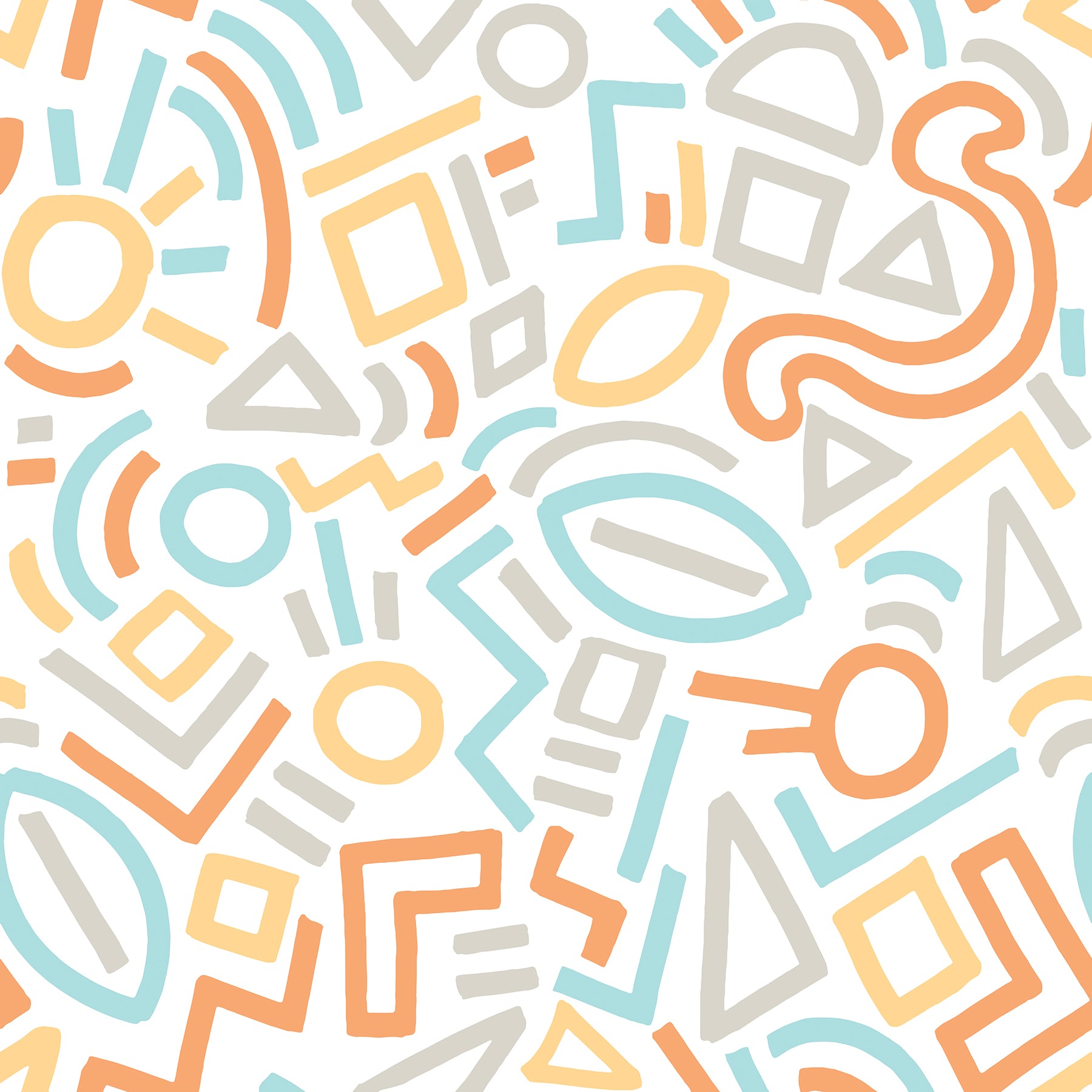 Doodle Abstract Design Pattern peel and stick wallpaper by WallPops