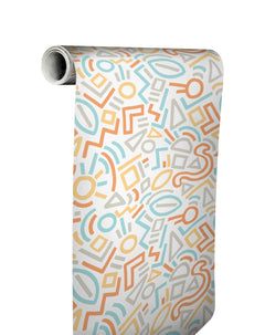 Doodle Abstract Design Pattern peel and stick wallpaper pattern close-up