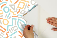 Doodle Abstract Design Pattern peel and stick wallpaper - how to peel