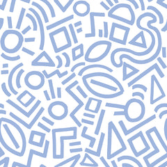 Doodle Abstract Design Pattern peel and stick wallpaper by WallPops