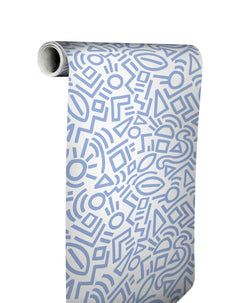 Doodle Abstract Design Pattern peel and stick wallpaper pattern close-up