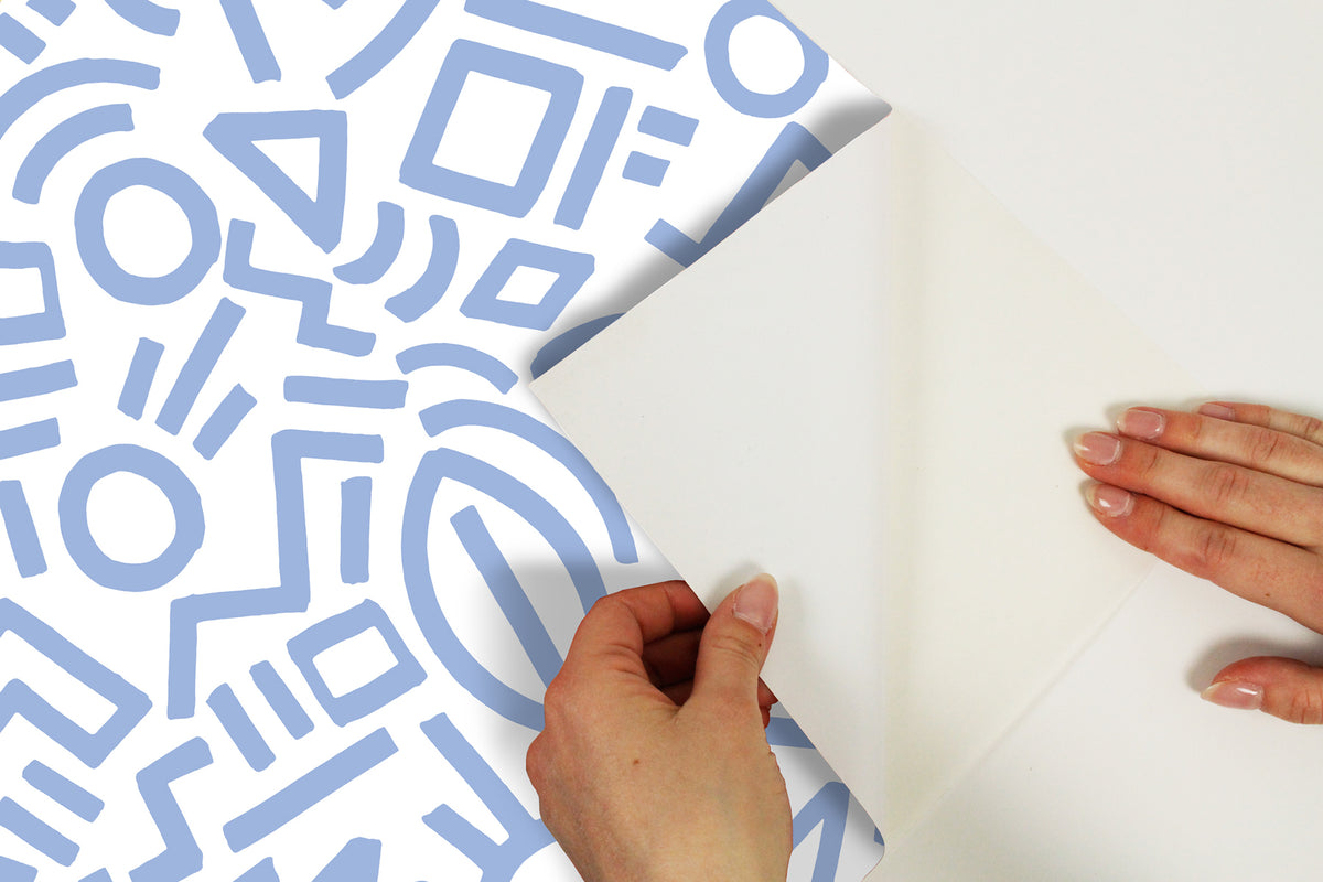 Doodle Abstract Design Pattern peel and stick wallpaper pattern close-up