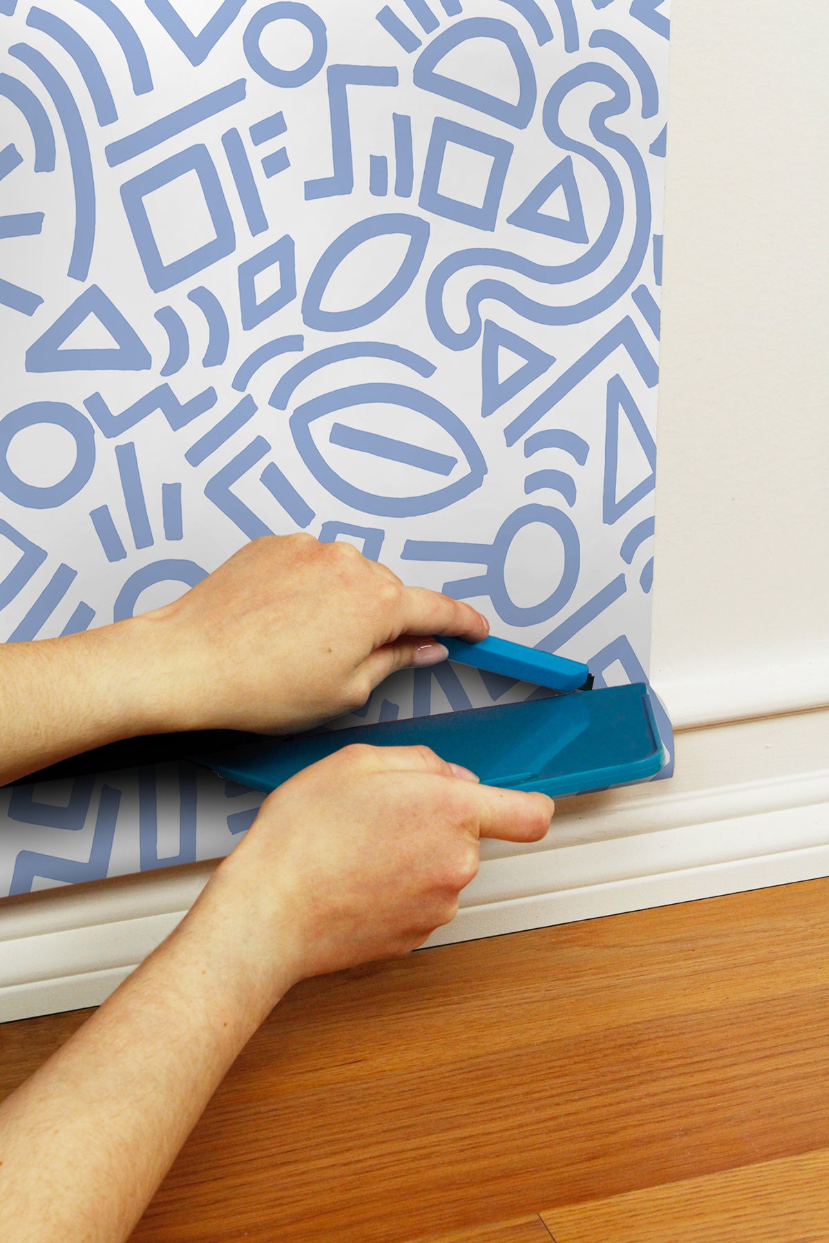 Doodle Abstract Design Pattern peel and stick wallpaper - how to stick