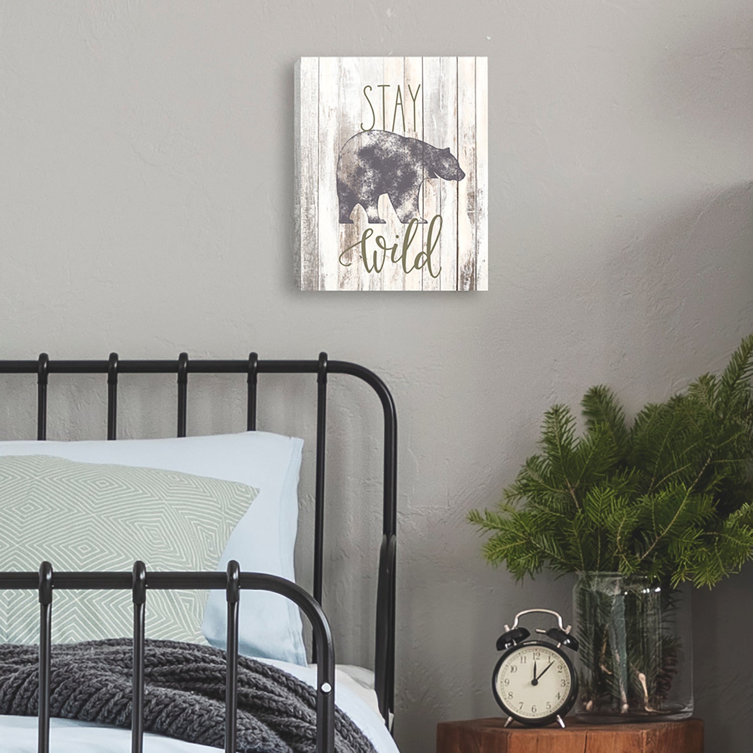 Stay Wild Canvas Wall Art in a room setting