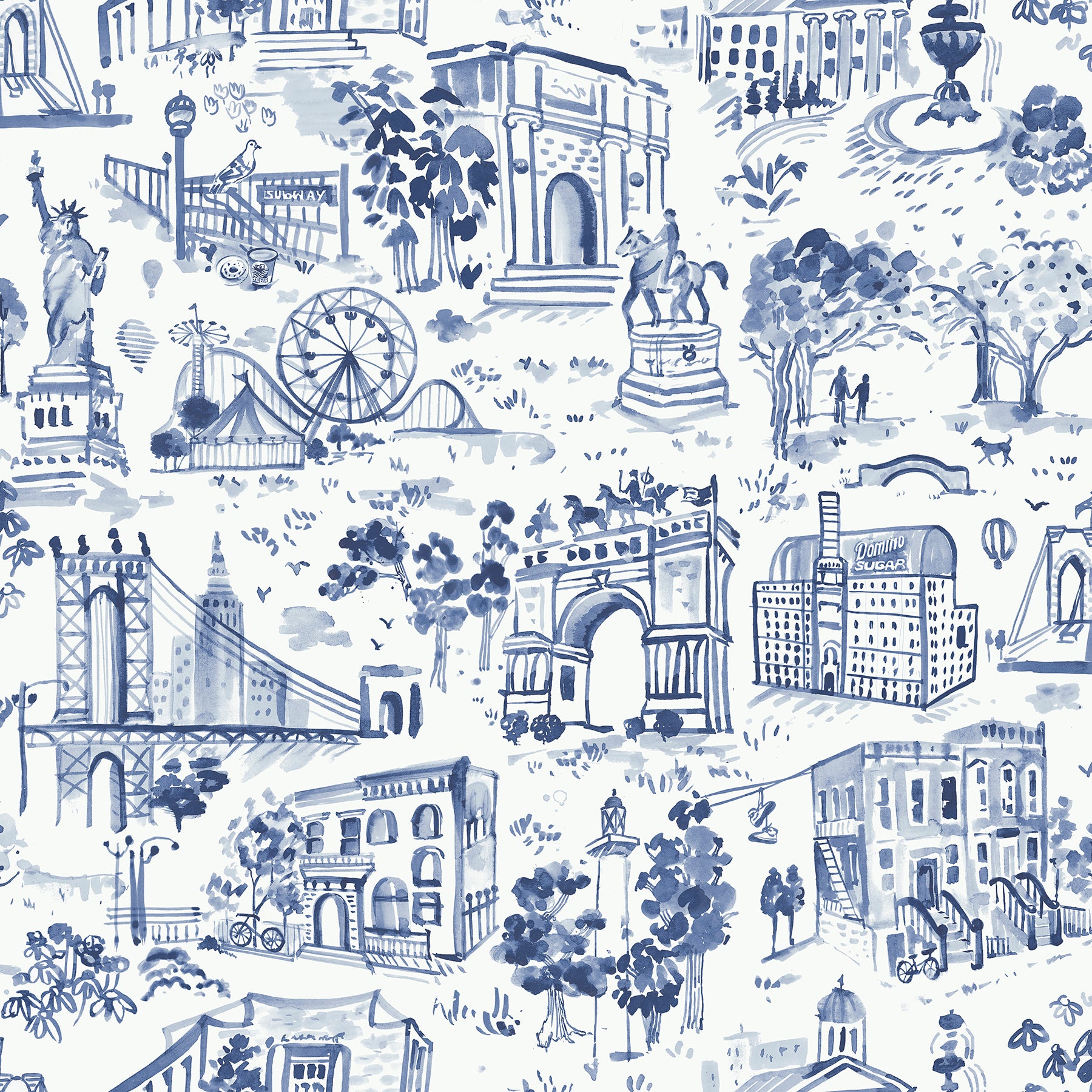 Toile de New York P&S Wallpaper by WallPops
