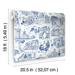 Toile de New York P&S Wallpaper - dimensions