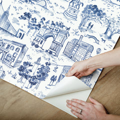 Toile de New York P&S Wallpaper - how to peel