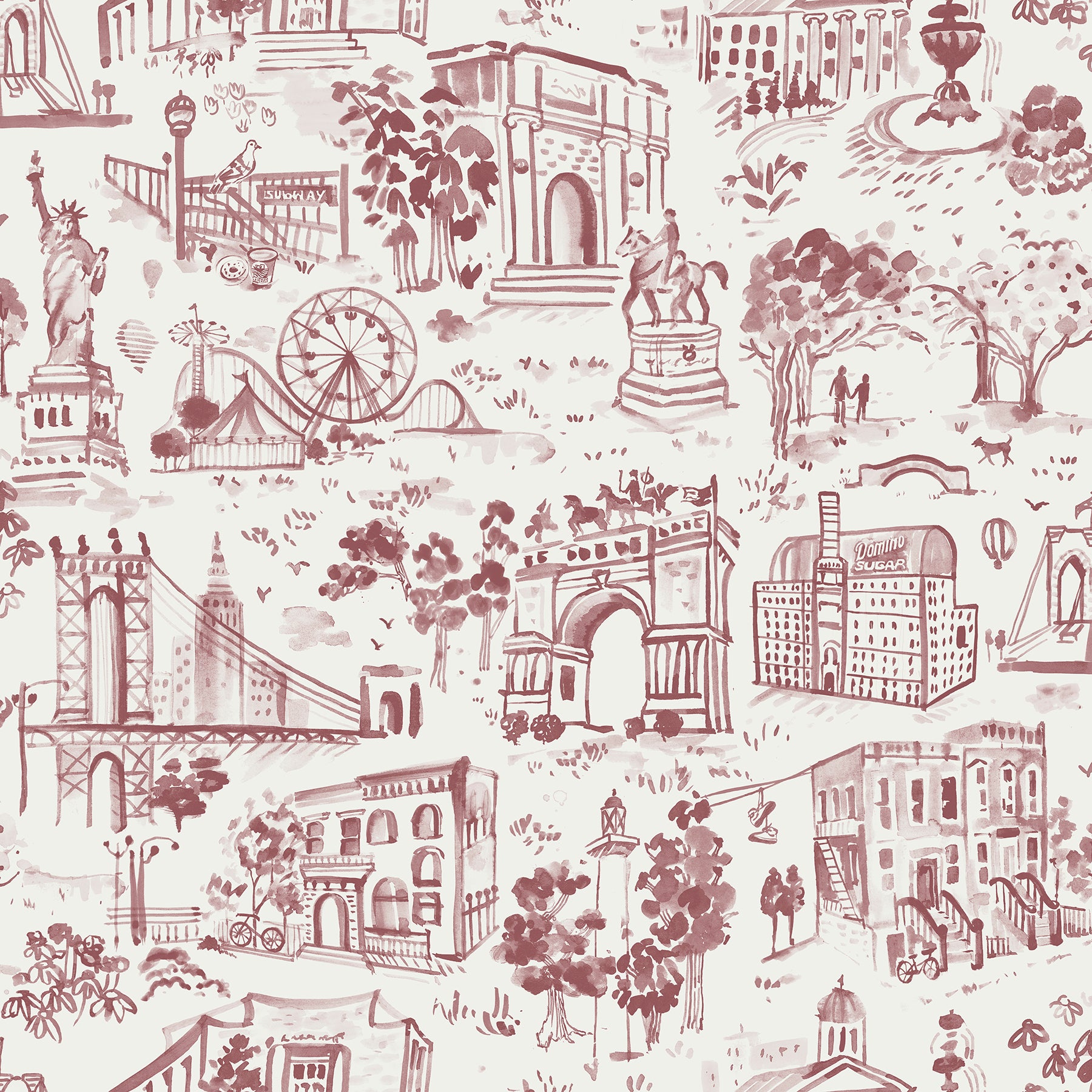 Toile de New York P&S Wallpaper by WallPops