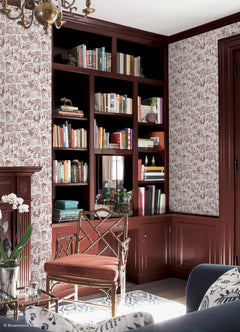 Toile de New York P&S Wallpaper in a room setting