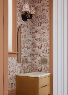 Toile de New York P&S Wallpaper in a room setting