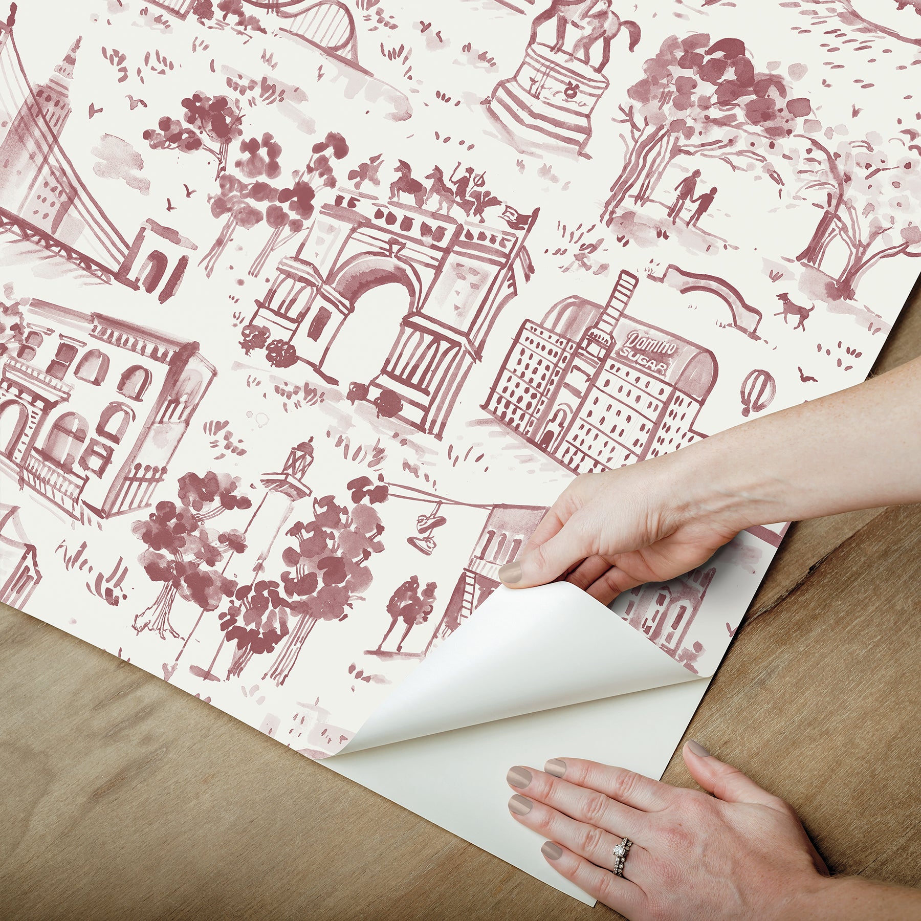 Toile de New York P&S Wallpaper - how to peel