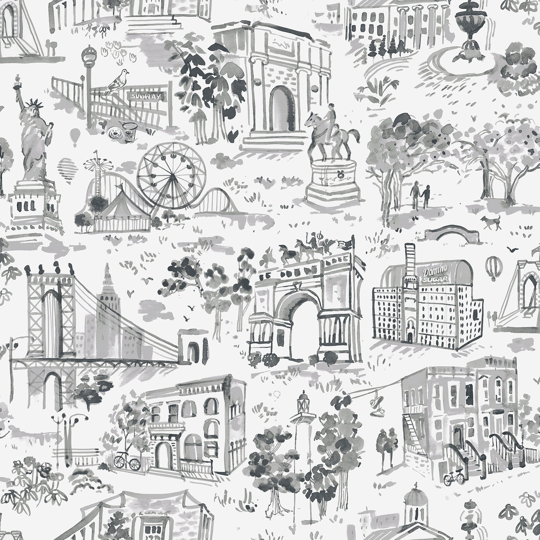 Toile de New York P&S Wallpaper by WallPops