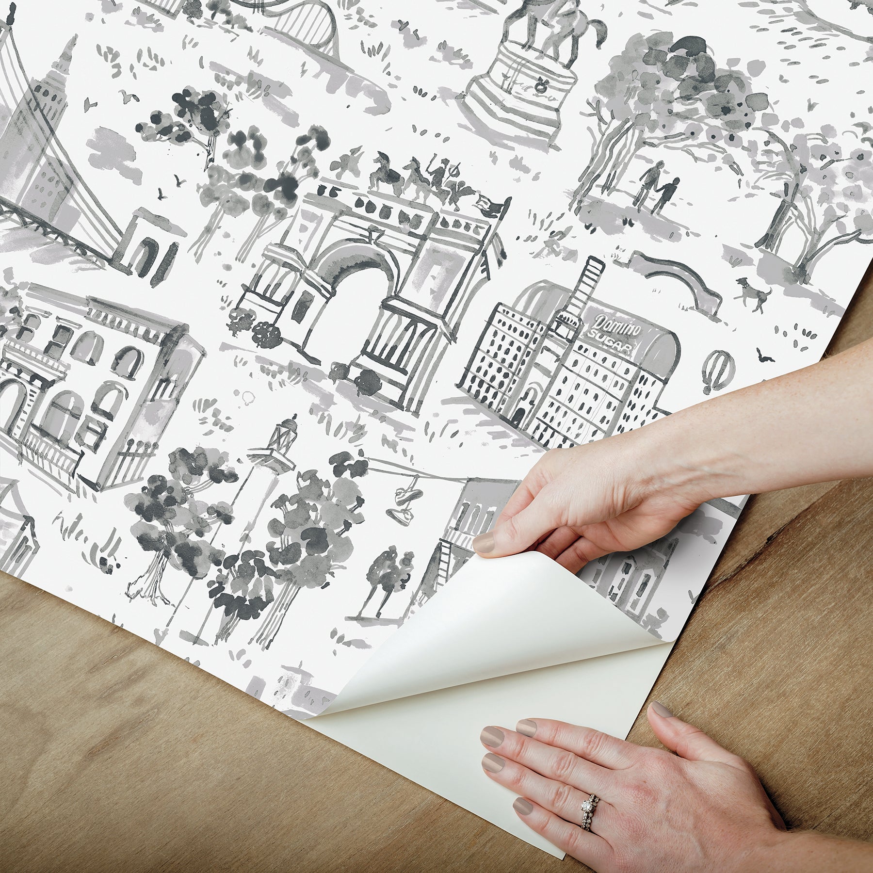 Toile de New York P&S Wallpaper - how to peel