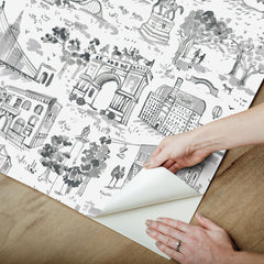 Toile de New York P&S Wallpaper - how to peel