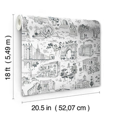 Toile de New York P&S Wallpaper - dimensions