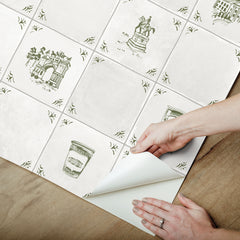 Brooklyn Delft P&S Wallpaper - how to peel