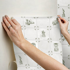 Brooklyn Delft P&S Wallpaper - how to stick