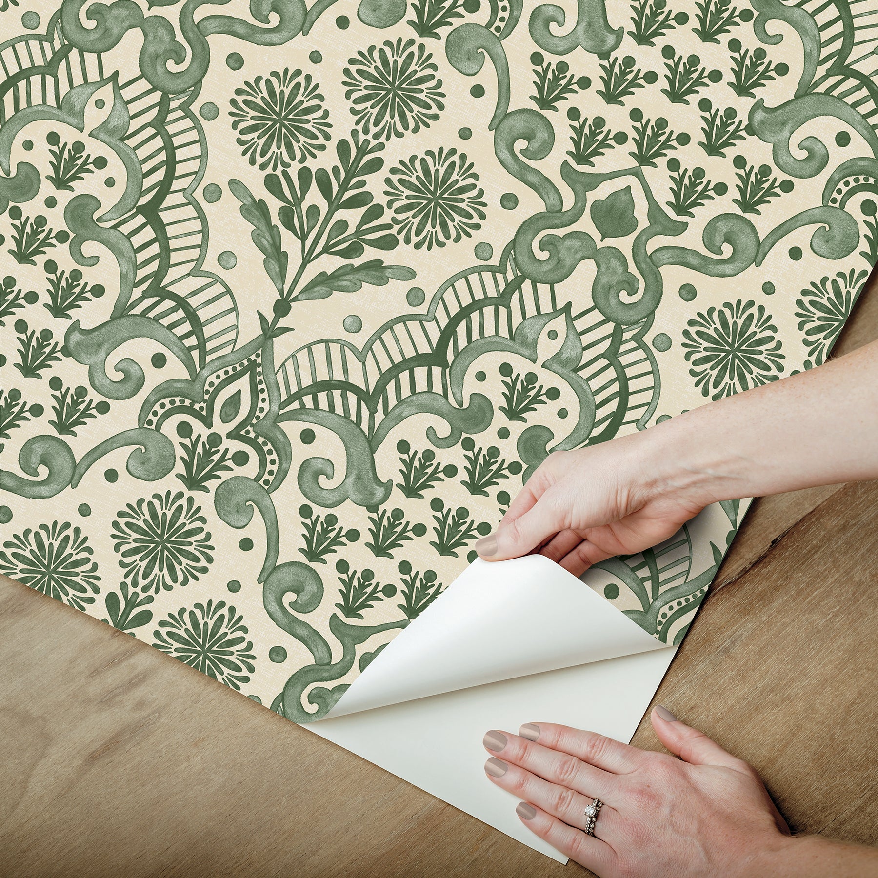 Brownstone Blooms P&S Wallpaper - how to peel