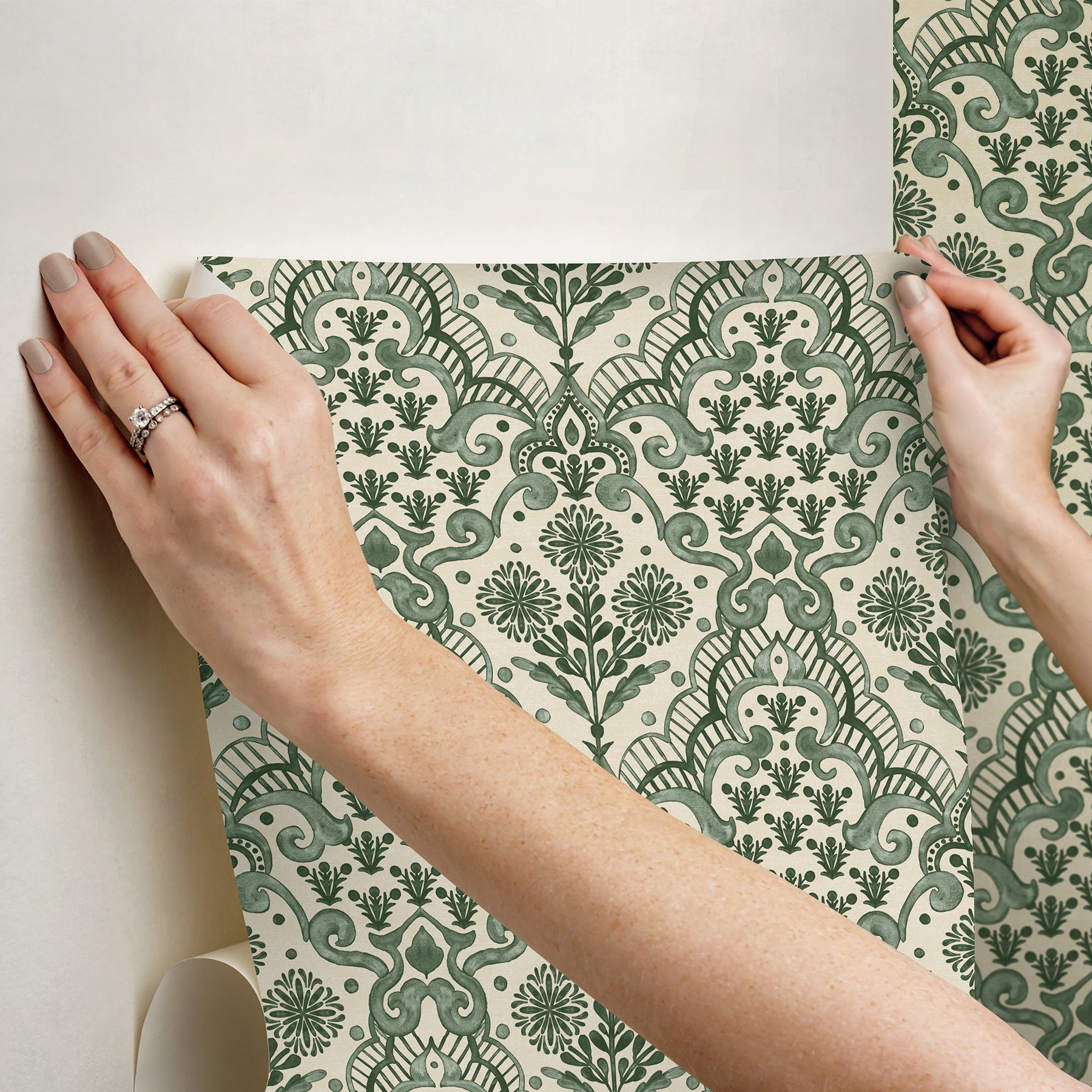 Brownstone Blooms P&S Wallpaper - how to stick