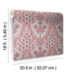 Brownstone Blooms P&S Wallpaper - dimensions
