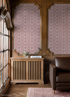 Brownstone Blooms P&S Wallpaper in a room setting