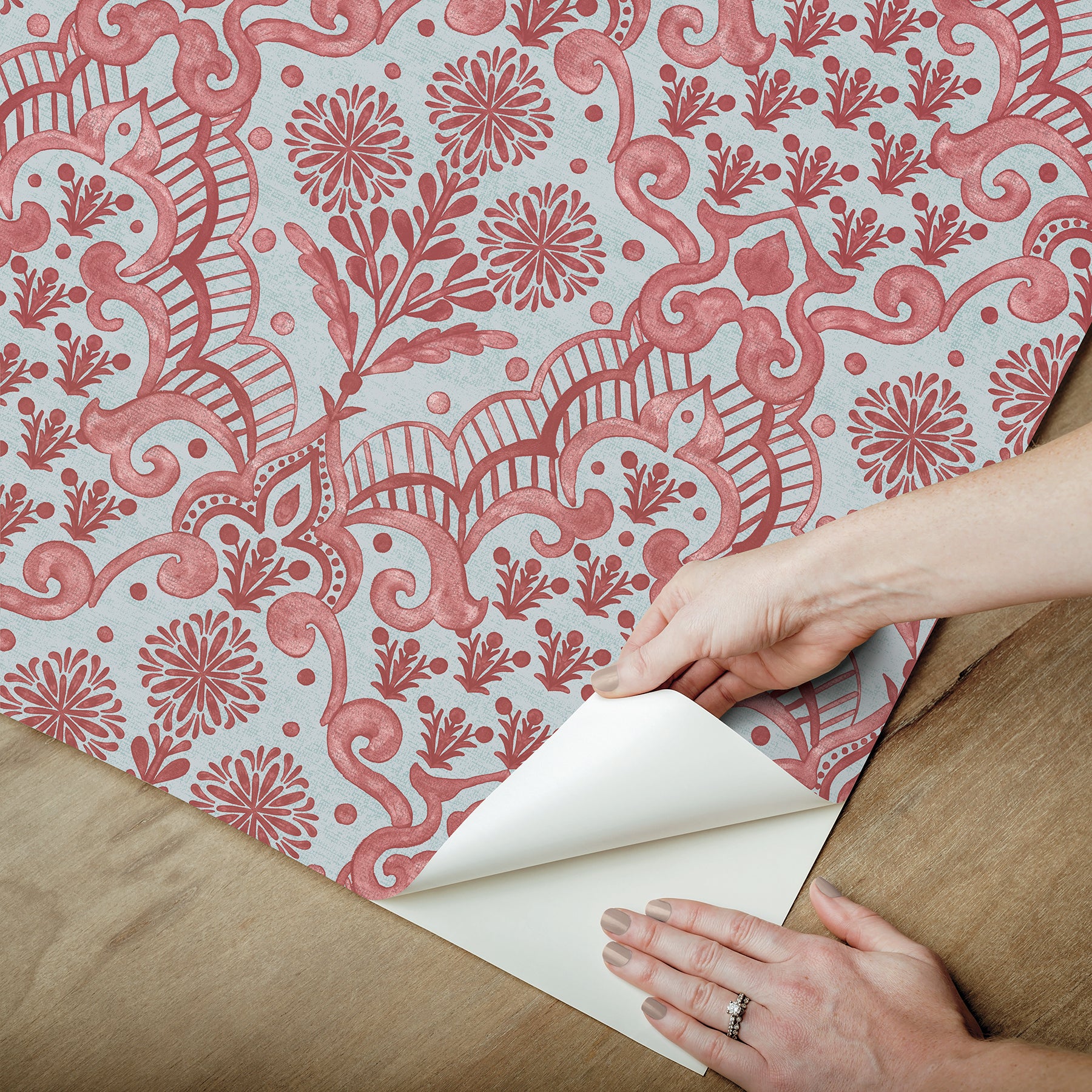 Brownstone Blooms P&S Wallpaper - how to peel