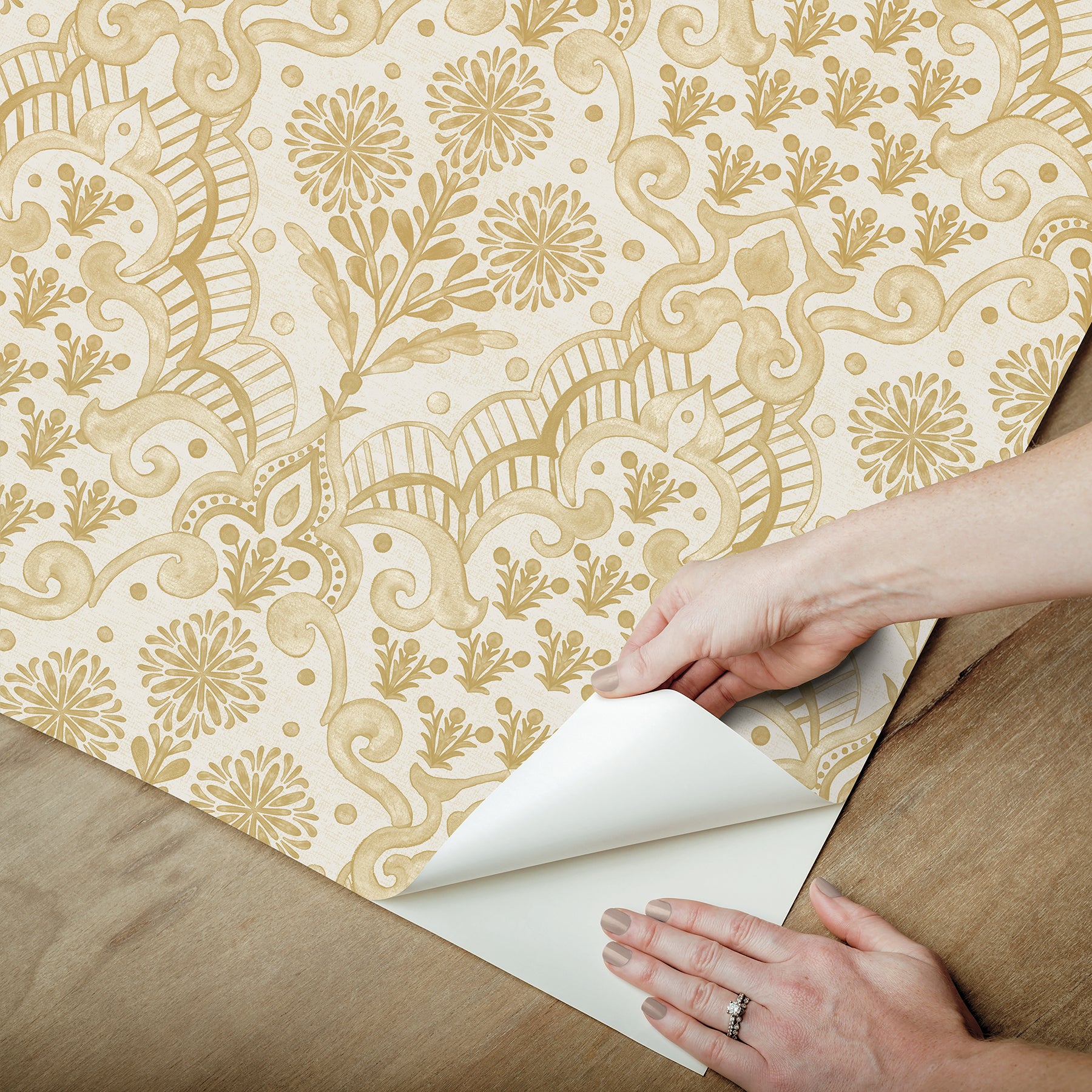 Brownstone Blooms P&S Wallpaper - how to peel