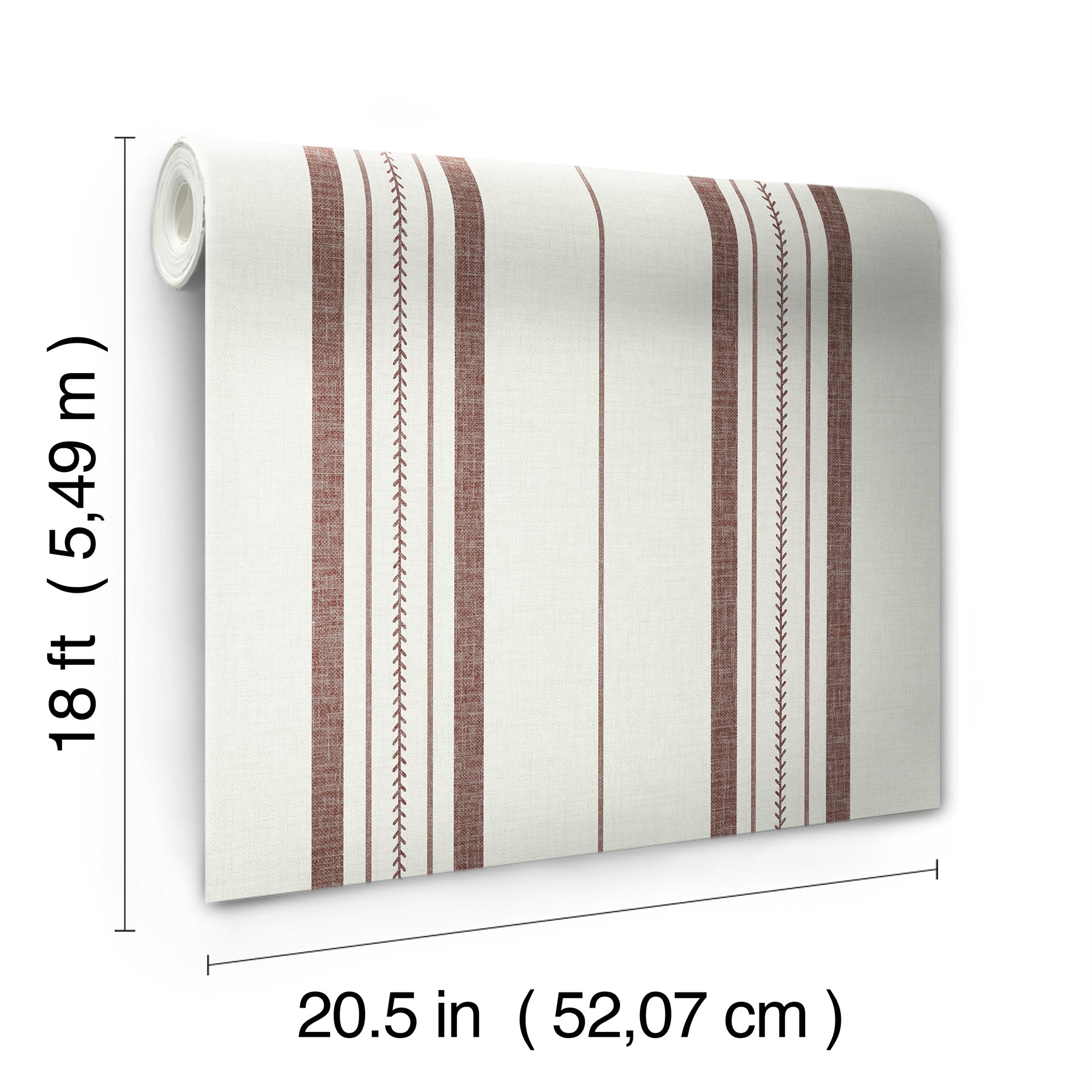 Townhouse Stripe P&S Wallpaper - dimensions