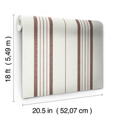 Townhouse Stripe P&S Wallpaper - dimensions