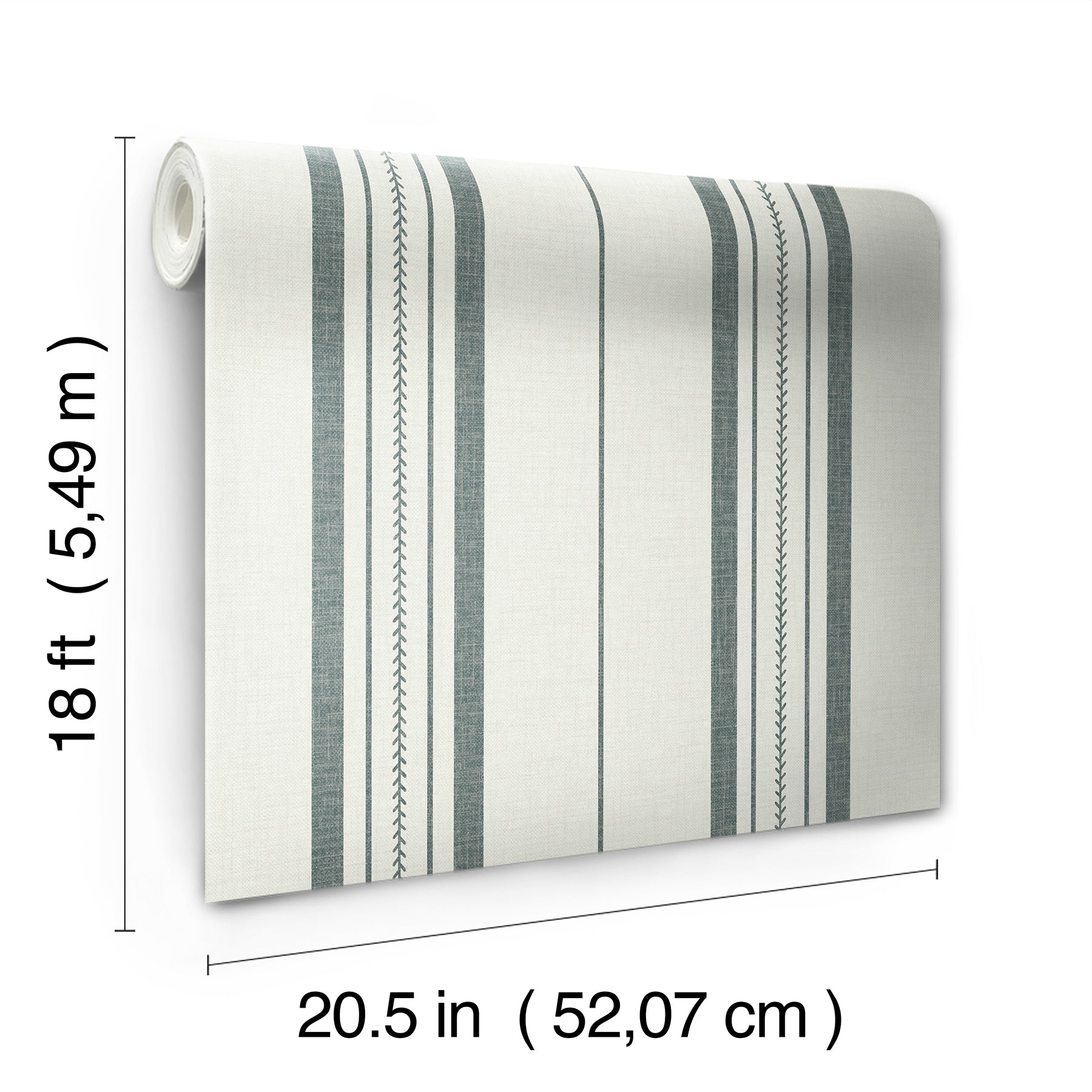 Townhouse Stripe P&S Wallpaper - dimensions