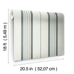 Townhouse Stripe P&S Wallpaper - dimensions