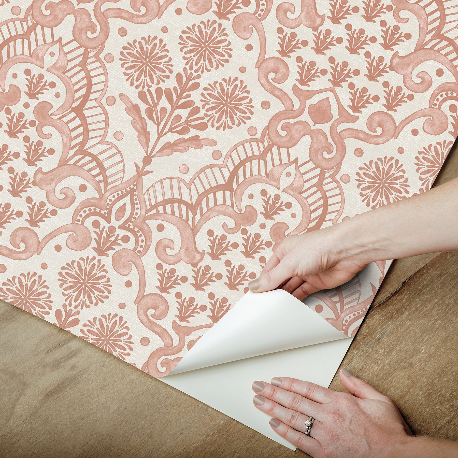 Brownstone Blooms P&S Wallpaper - how to peel