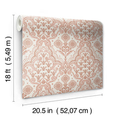 Brownstone Blooms P&S Wallpaper - dimensions