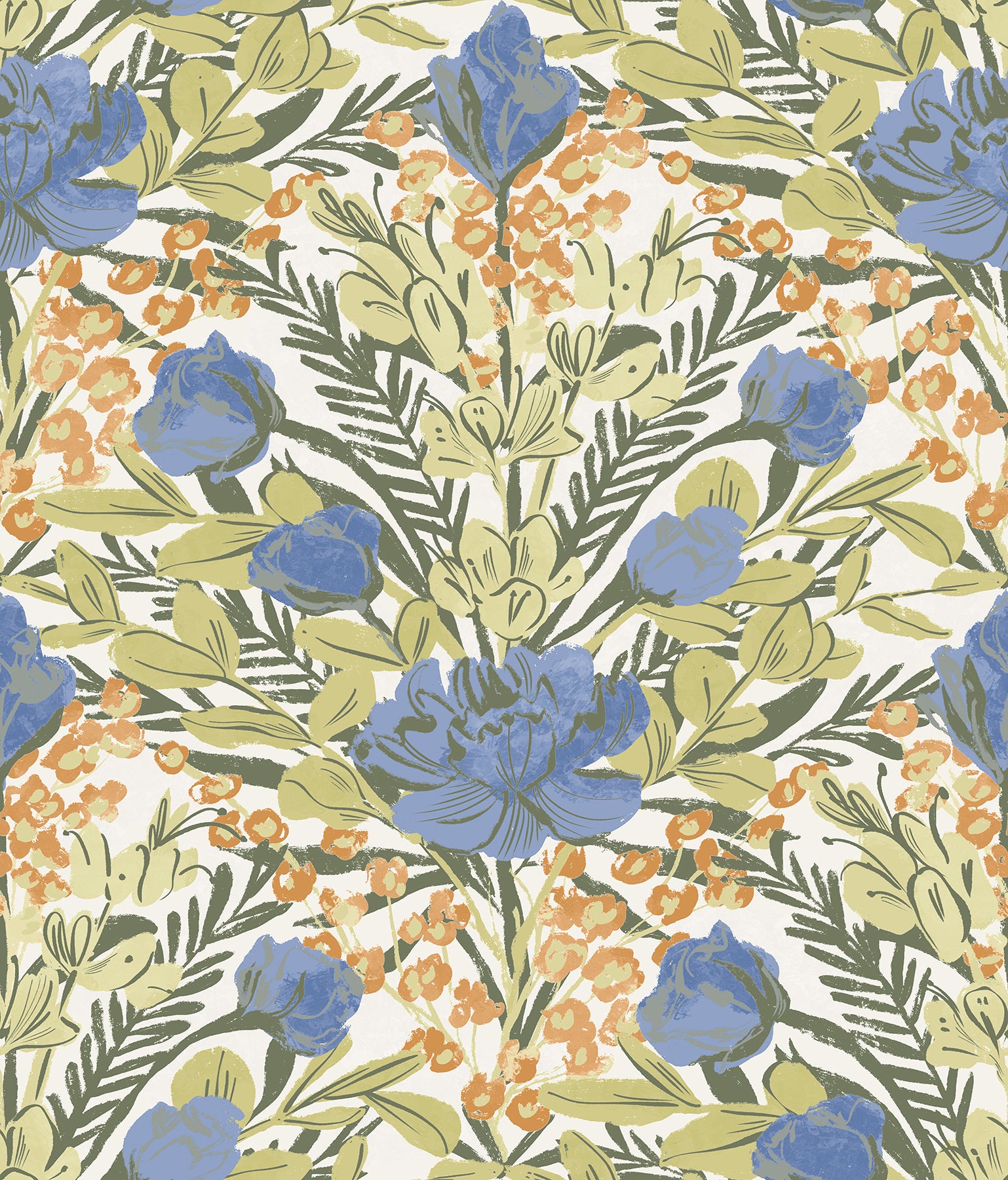 Moody June Blooms P&S Wallpaper by WallPops