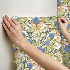 Moody June Blooms P&S Wallpaper - how to stick