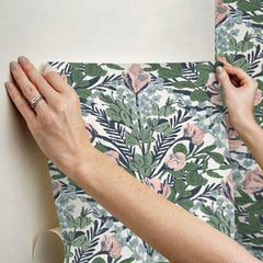 Moody June Blooms P&S Wallpaper - how to stick