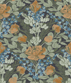 Moody June Blooms P&S Wallpaper by WallPops