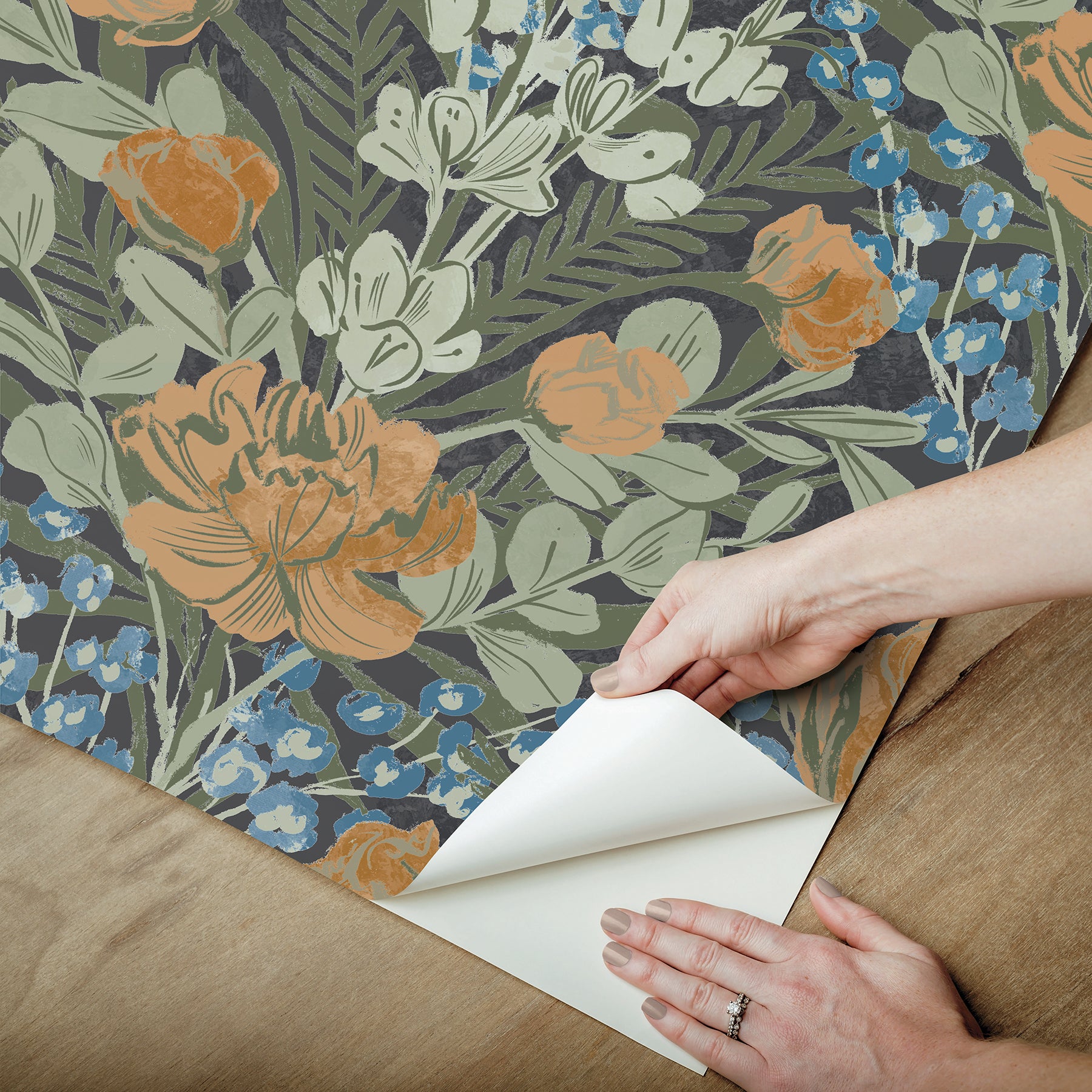 Moody June Blooms P&S Wallpaper - how to peel