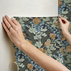 Moody June Blooms P&S Wallpaper - how to stick