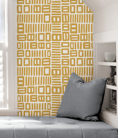 Traverse P&S Wallpaper in a room setting