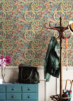 Camille Peel and Stick Wallpaper in a room setting
