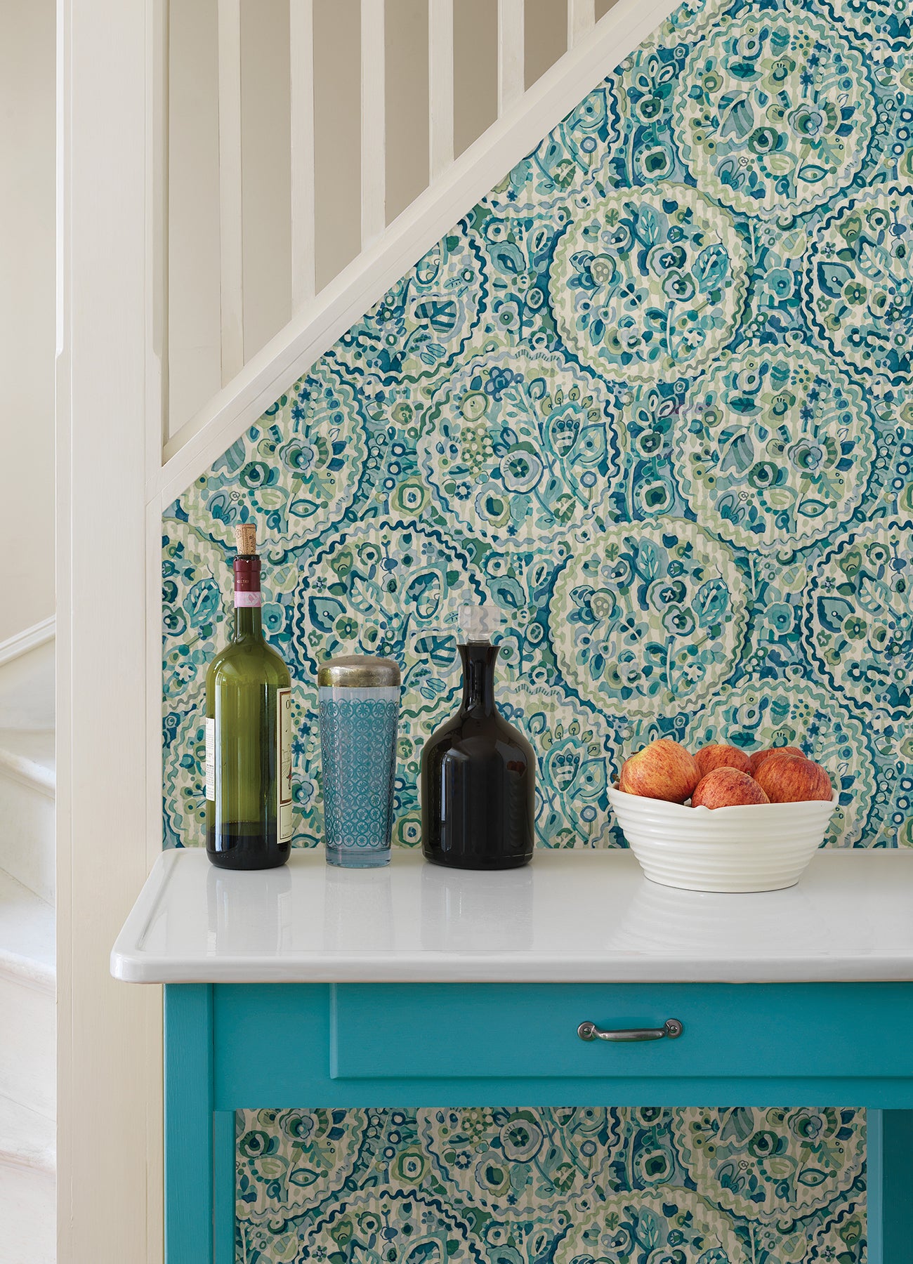 Camille Peel and Stick Wallpaper in a room setting