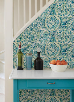 Camille Peel and Stick Wallpaper in a room setting