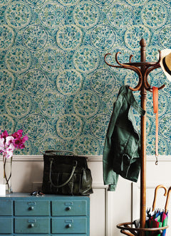 Camille Peel and Stick Wallpaper in a room setting